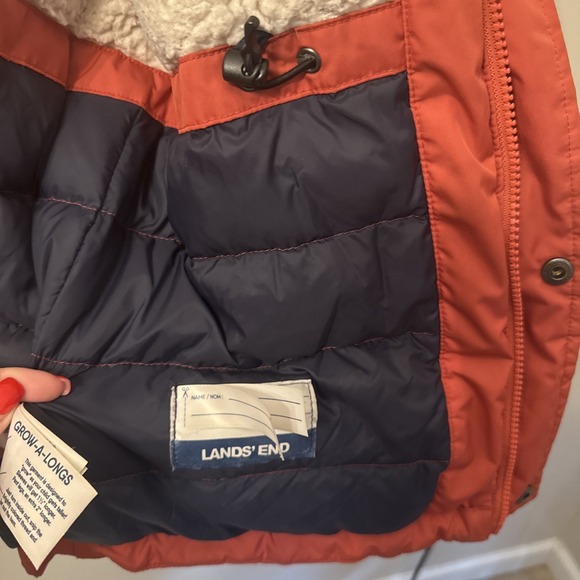 Lands' End Youth Expedition Winter Down Parka Fleece Lined Large 10-12 - Picture 5 of 5